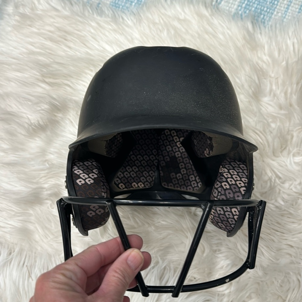 DeMarini face guard hitting helmet